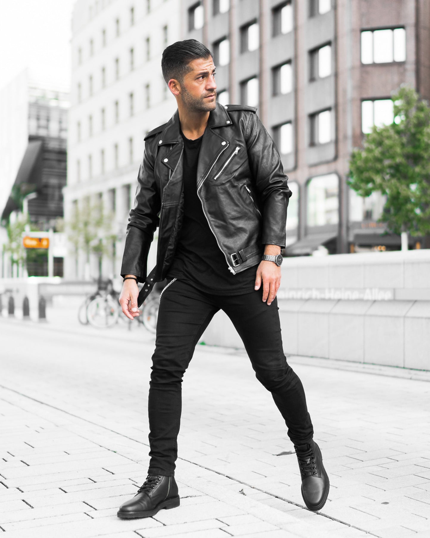 BIKER JACKET SILVER ZIPPER
