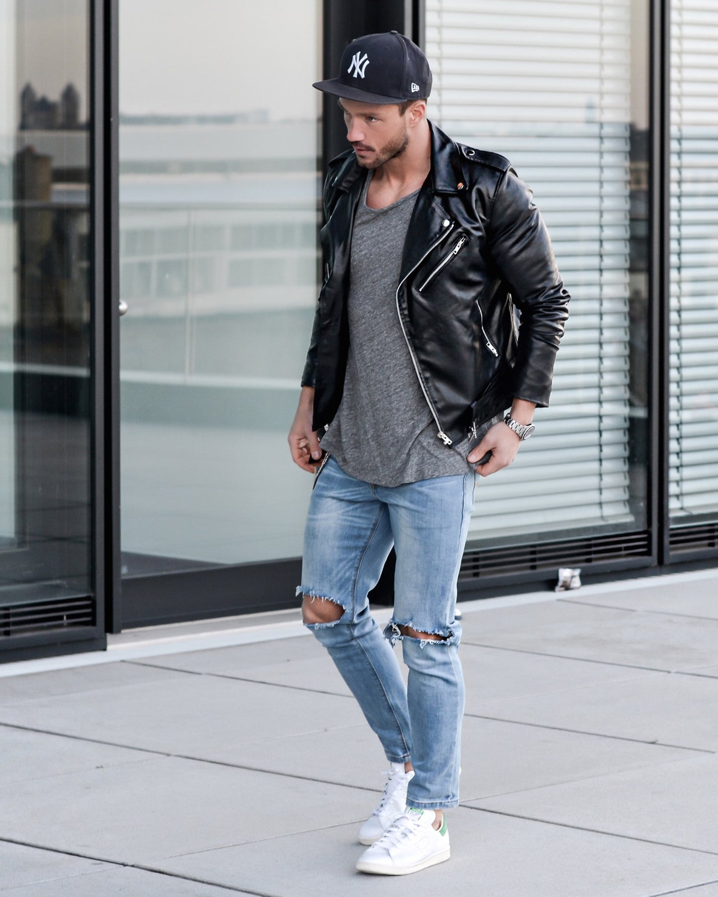 BIKER JACKET SILVER ZIPPER