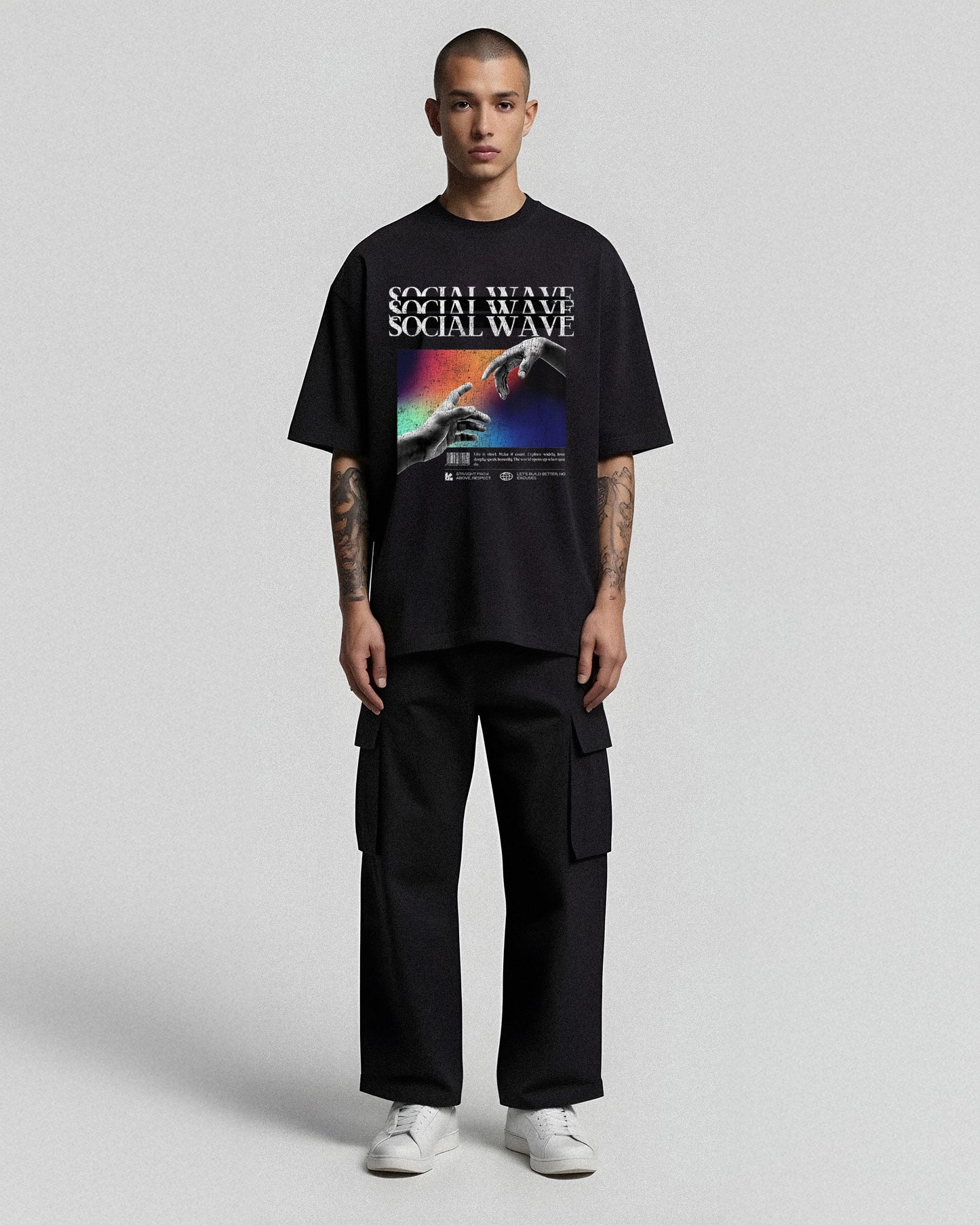 SOCIAL WAVE OVERSIZED T-SHIRT