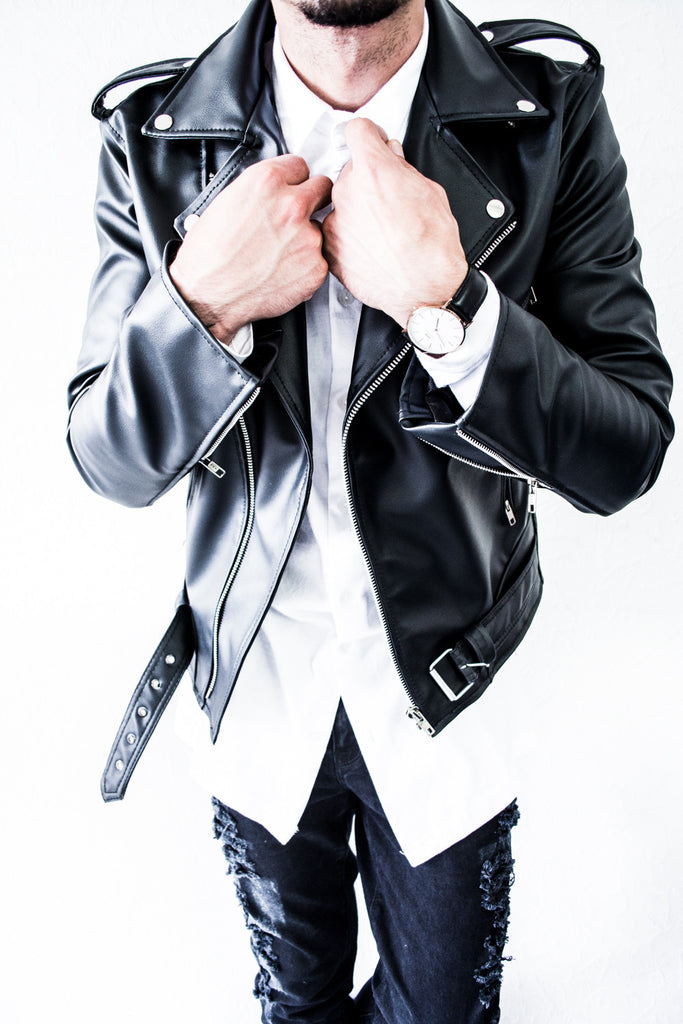 BIKER JACKET SILVER ZIPPER